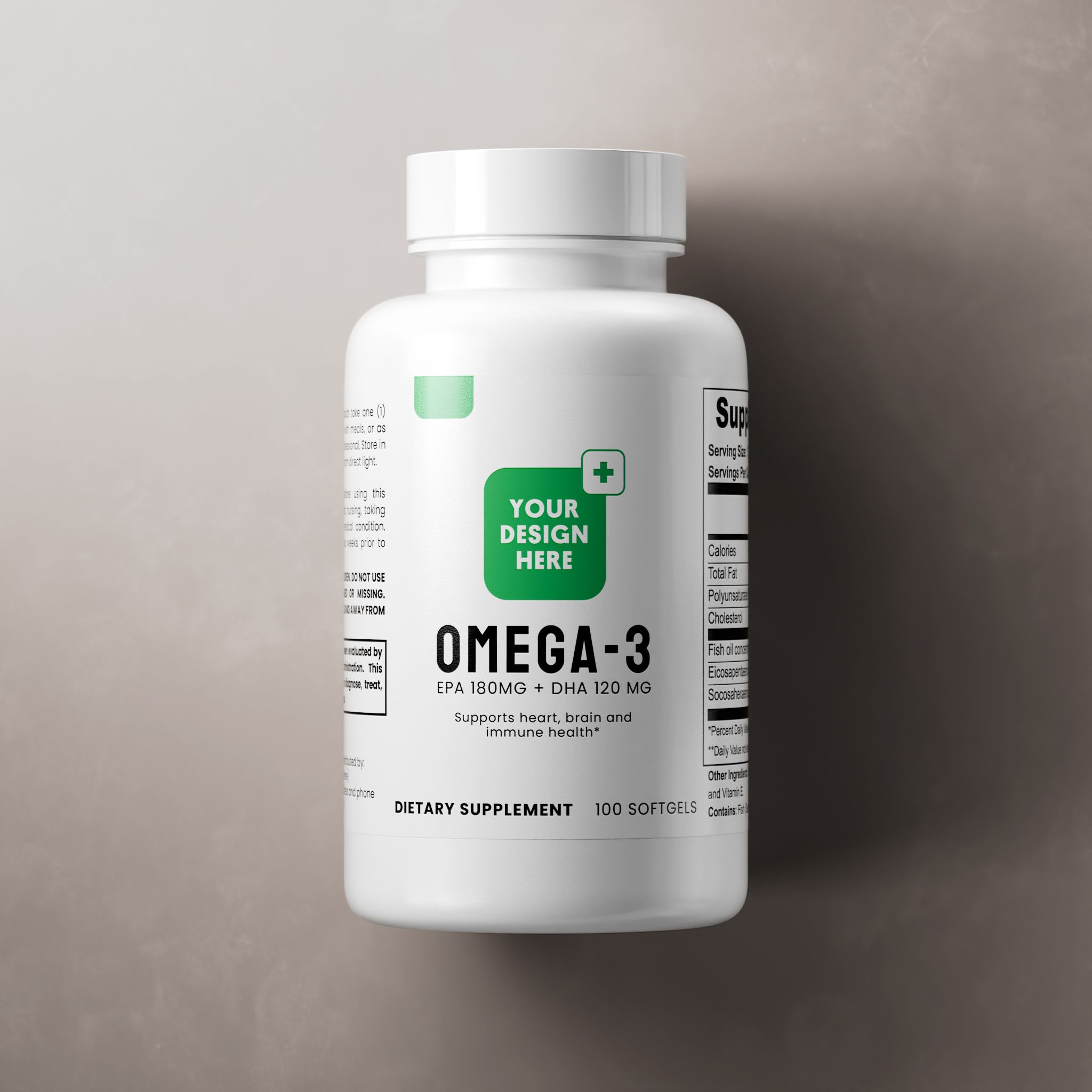 Omega-3 EPA + DHA, softgel format