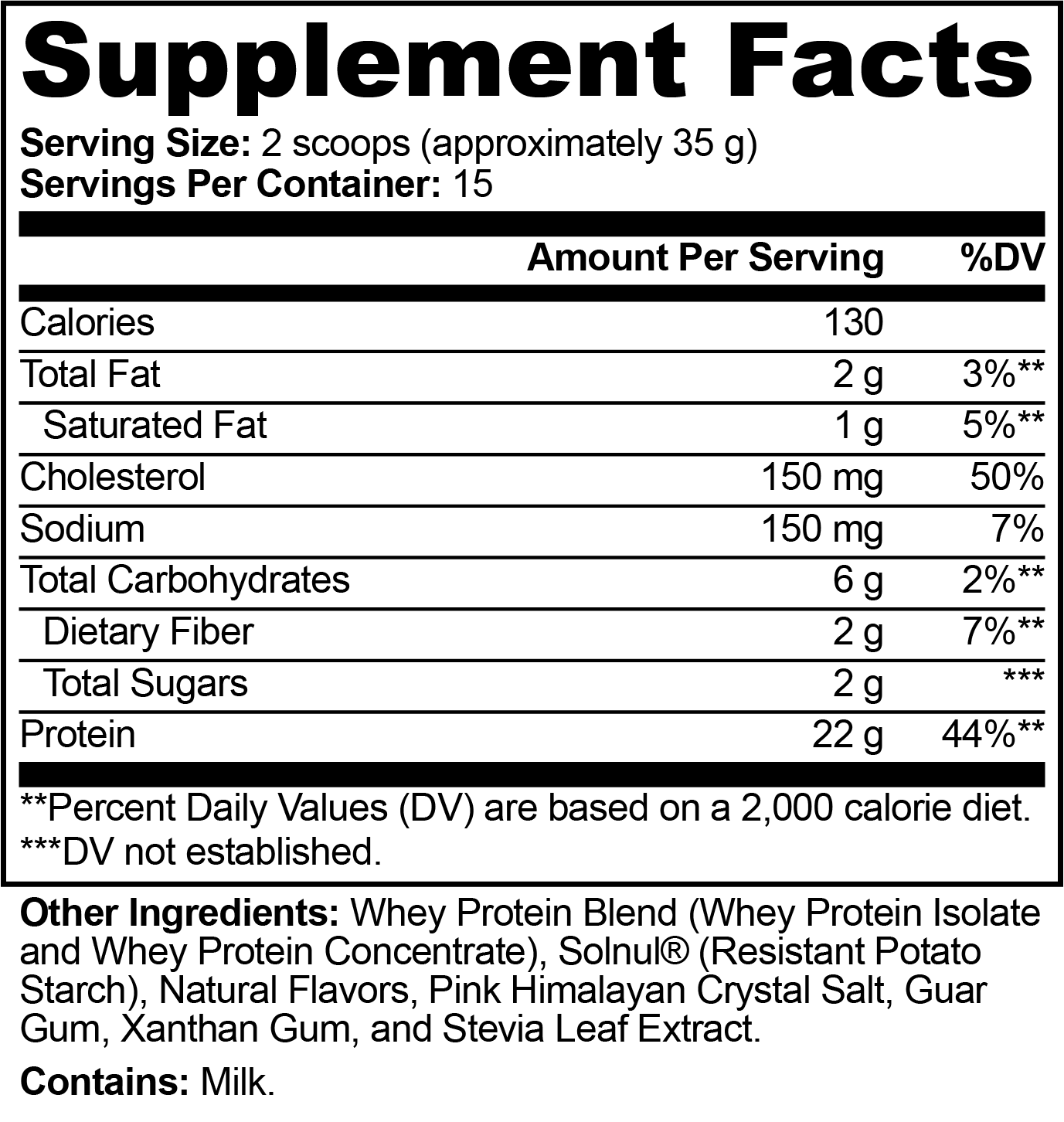 Nutrition facts