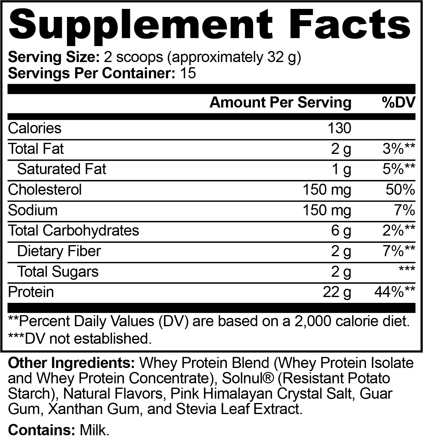 Nutrition facts