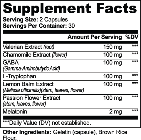 Facts panel for Sleep Formula