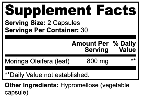 Supplement Facts - Moringa Pure
