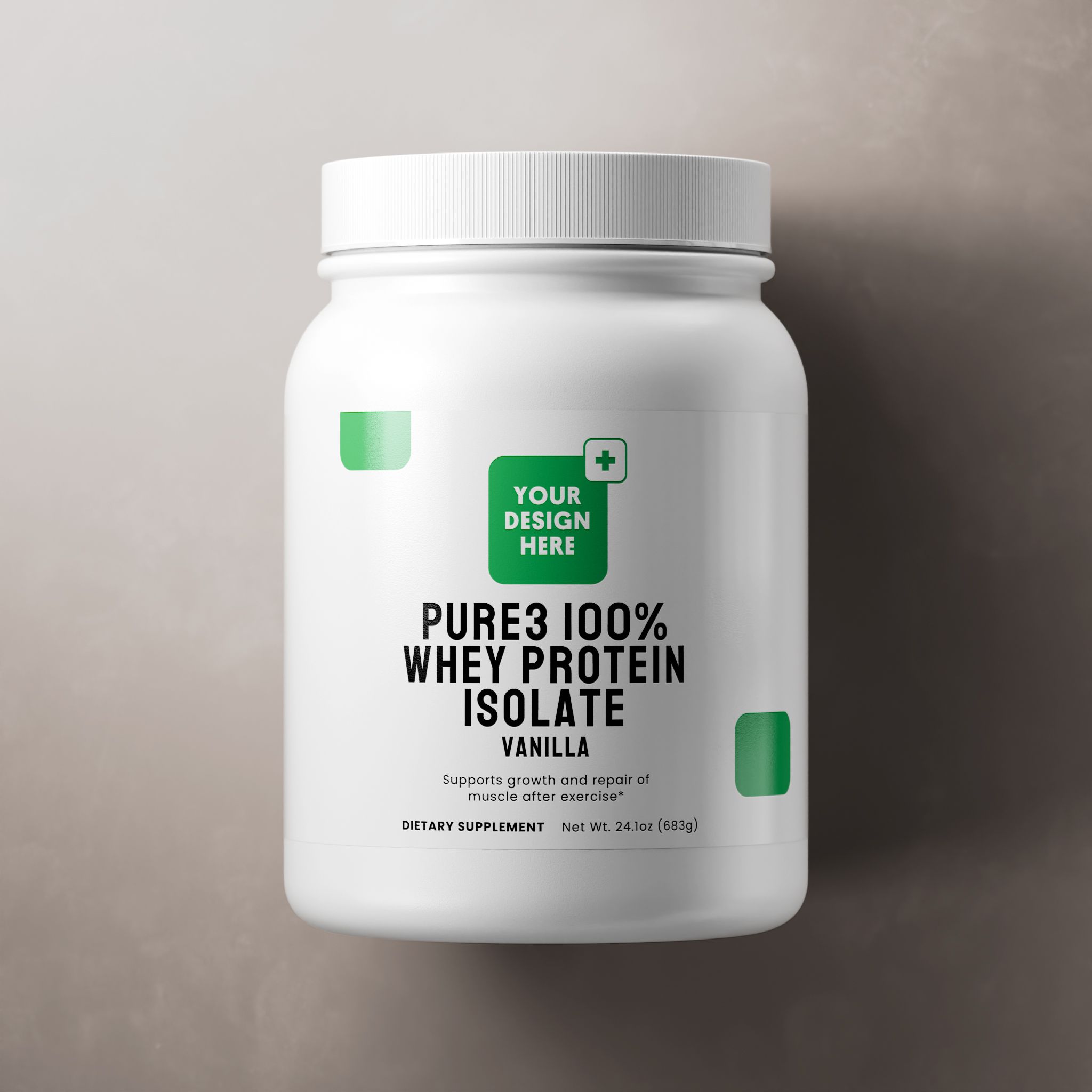 Pure3 Whey Isolate (Vanilla), powder format