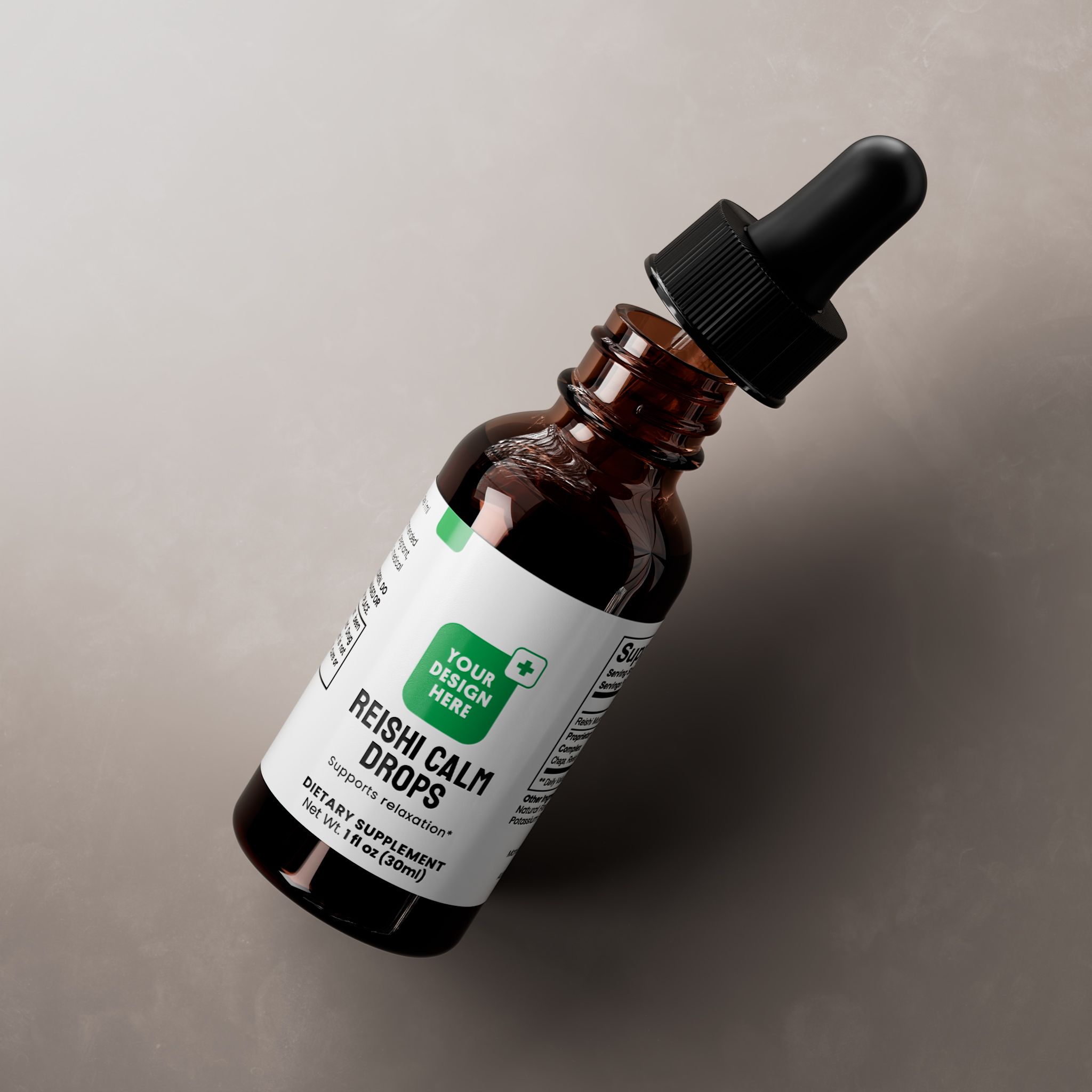 Reishi Calm Drops, liquid format