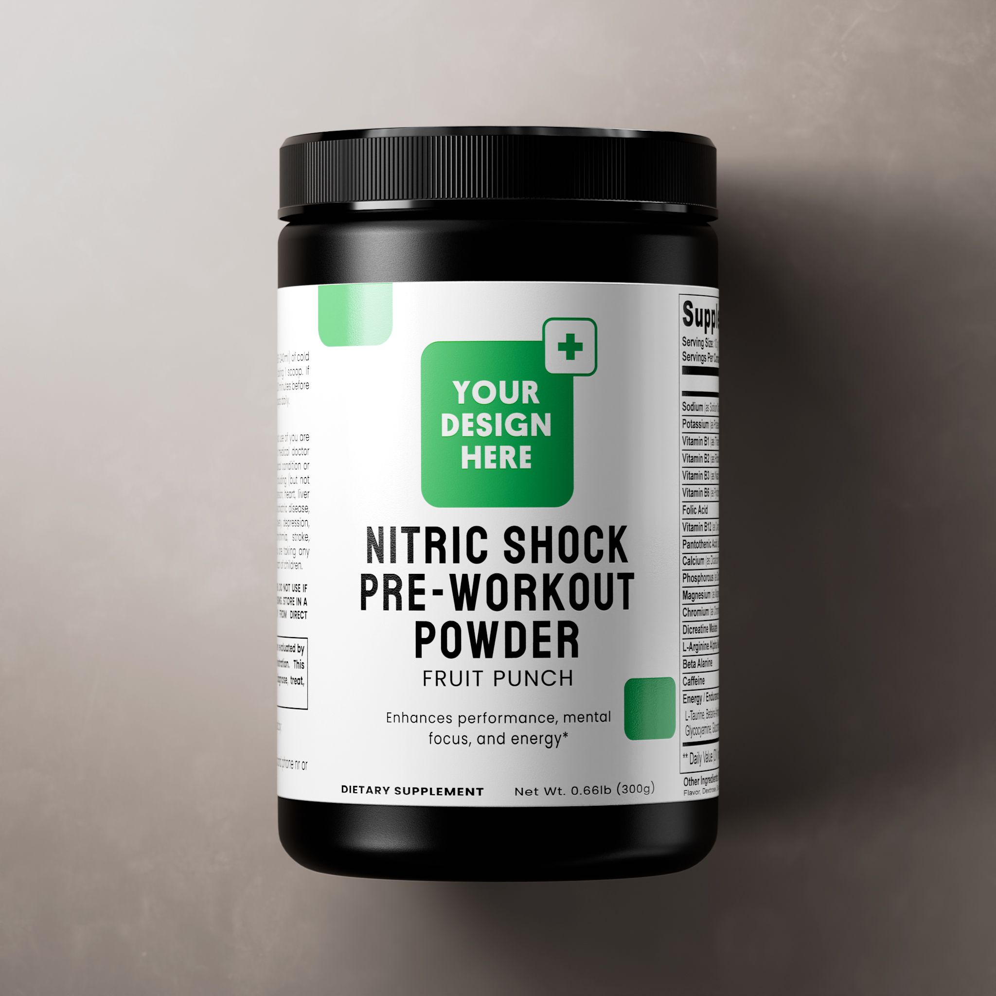 Nitric Shock Pre-Workout, powder format