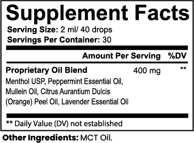 Supplement Facts - Respiratory & Lung Health Drops