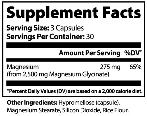 Supplement Facts - Magnesium Glycinate