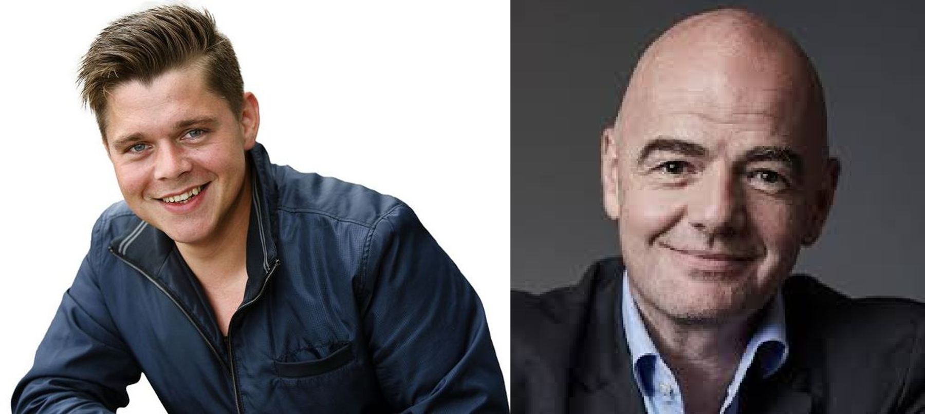 Jógvan og Infantino, sætir og saklausir.