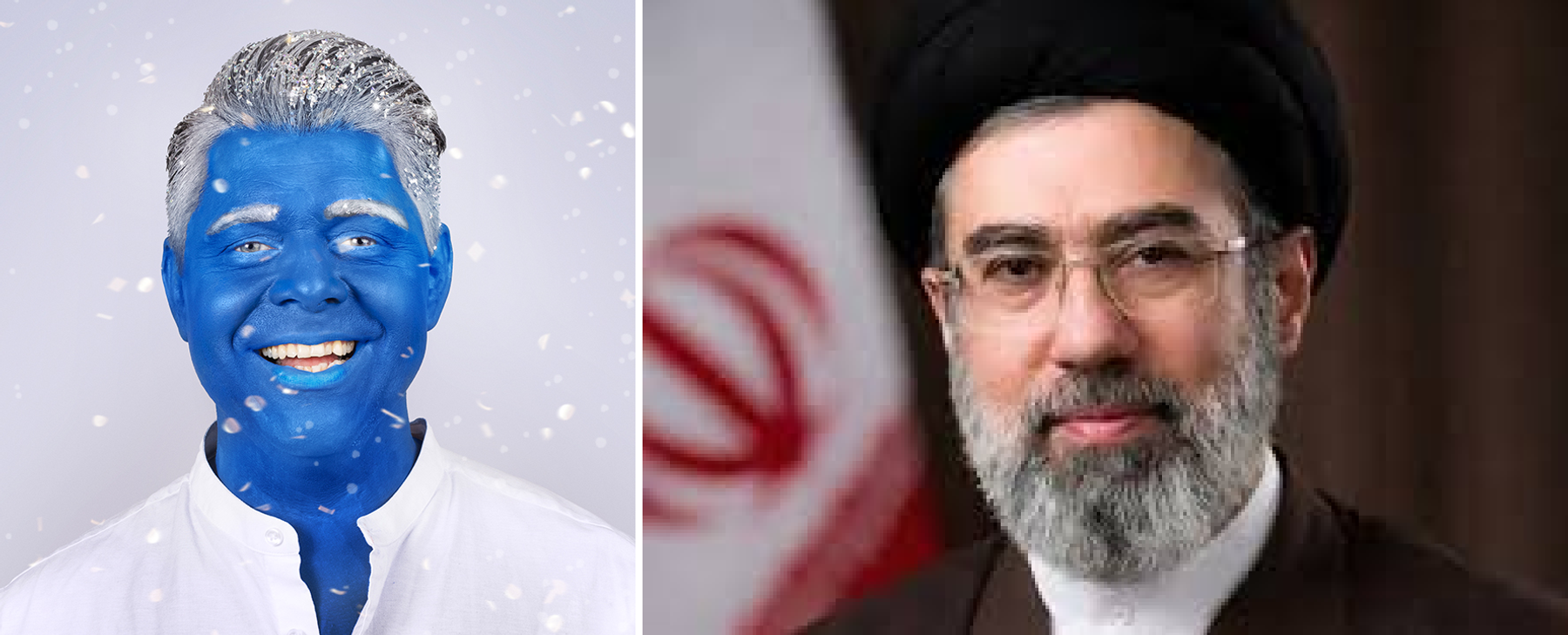 Jógvan Hansen æðsti strumpur og Mojtaba Khamenei, æðsti klerkur eru engir skoðanabræður. Jógvan vonar að einn daginn geti þeir sæst og vitringarnir fengið að syngja fyrir hann.
