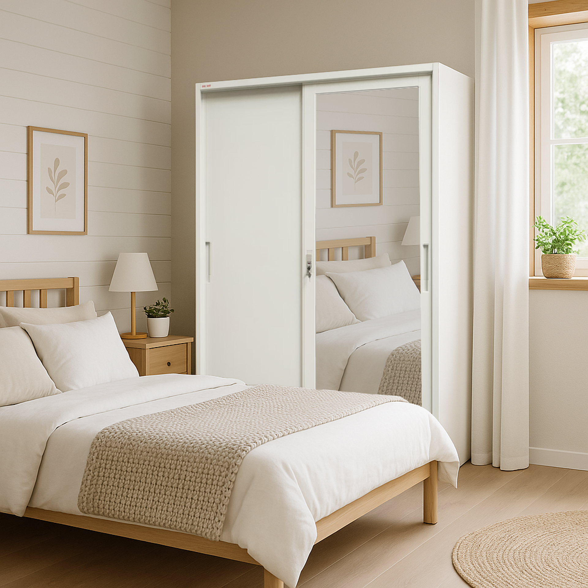 ตู้เสื้อผ้าบานเลื่อน สองประตู รุ่น โอโม่