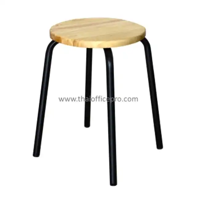 เก้าอี้ไม้ยางพารา กลม Round