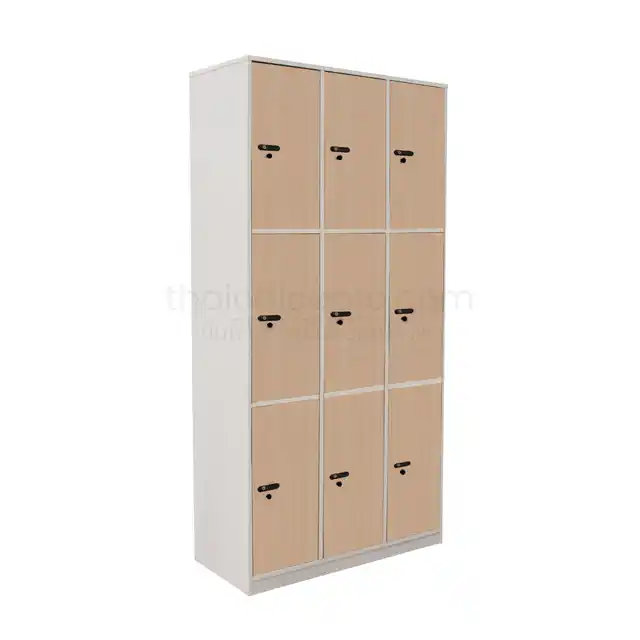 ตู้ล็อคเกอร์ไม้ 9 ช่อง