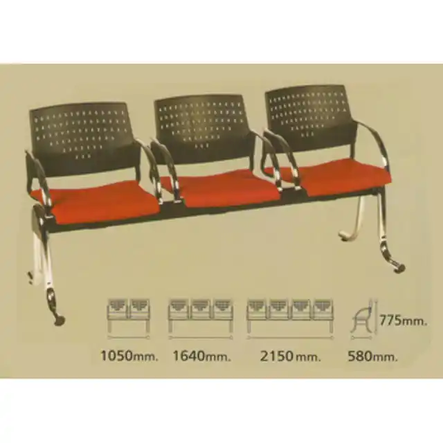 เก้าอี้พักคอย มีเท้าแขน 4 ที่นั่ง