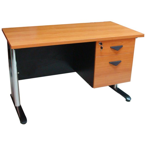 โต๊ะทำงาน 2 ลิ้นชัก  ขาโครเมี่ยม ขนาด 1.20 ม