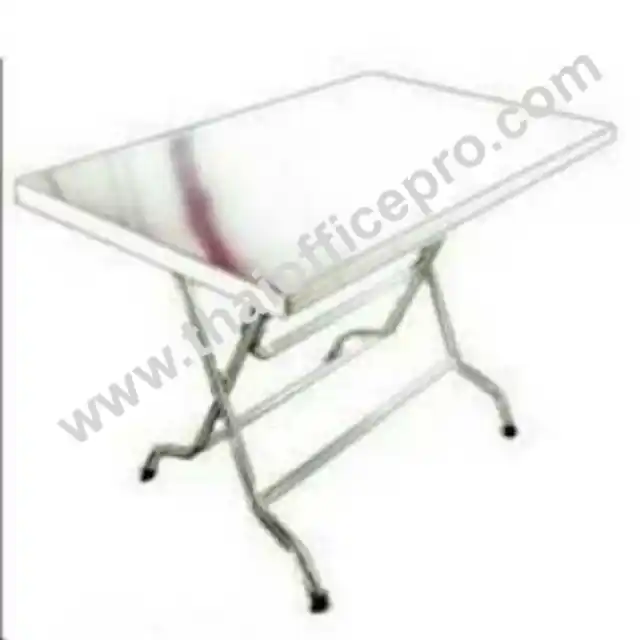 โต๊ะพับสแตนเลสหน้า HL