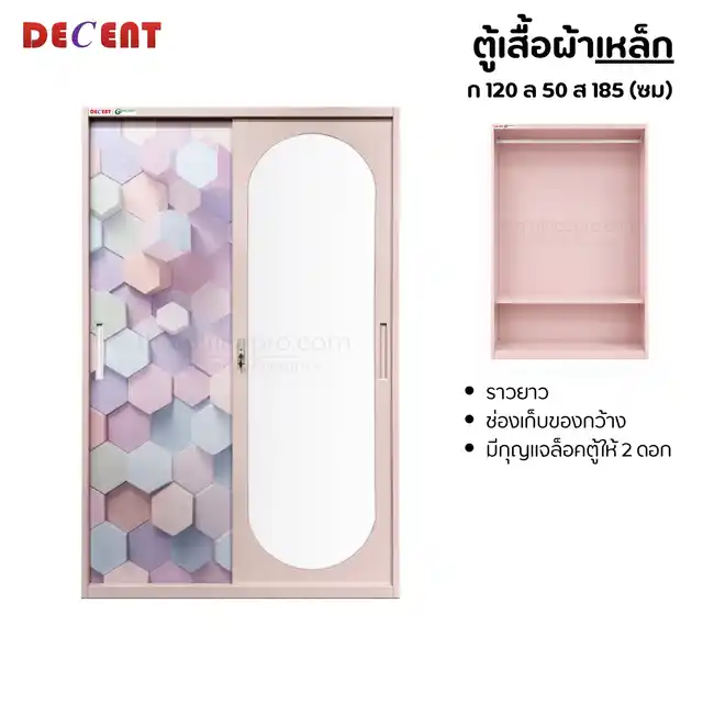 ตู้เสื้อผ้าบานเลื่อน 2 ประตู รุ่น Candy แคนดี้