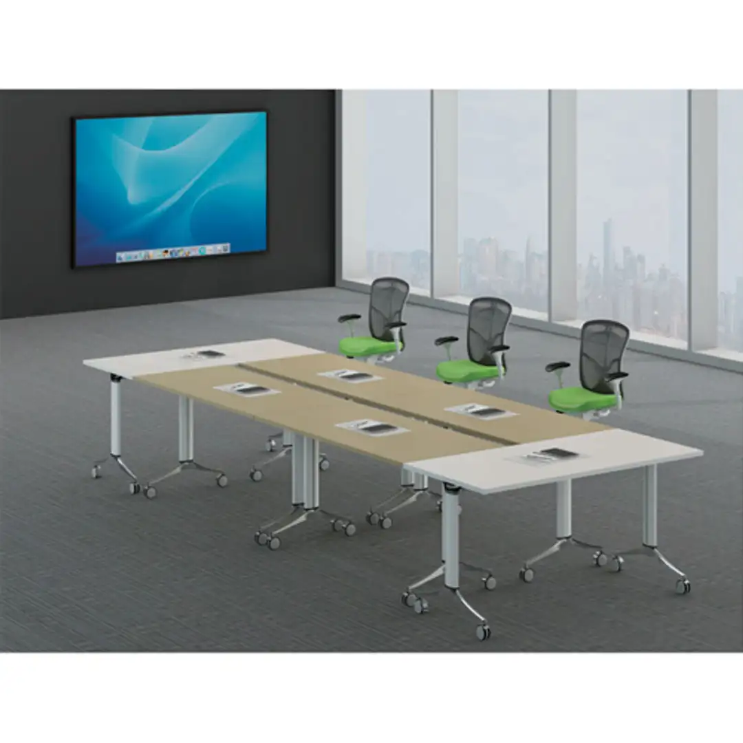 โต๊ะประชุมเอนกประสงค์ ขาอลูมิเนียม พับได้ ลึก 75 ซม