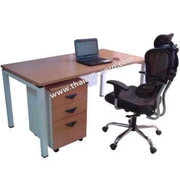 โต๊ะทำงานขาเหล็ก รุ่นเพิรล์ 01