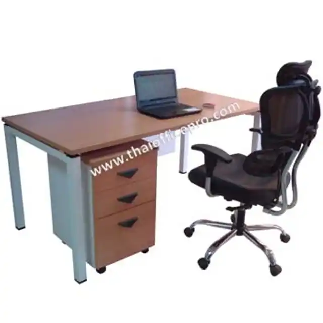 โต๊ะทำงานขาเหล็ก รุ่นเพิรล์ 01