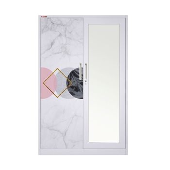 ตู้เสื้อผ้าเหล็ก 2 บานเปิด ลาย CIRCLE