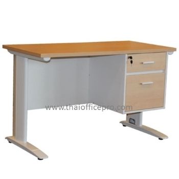 โต๊ะทำงานขาเหล็ก 2 ลิ้นชัก