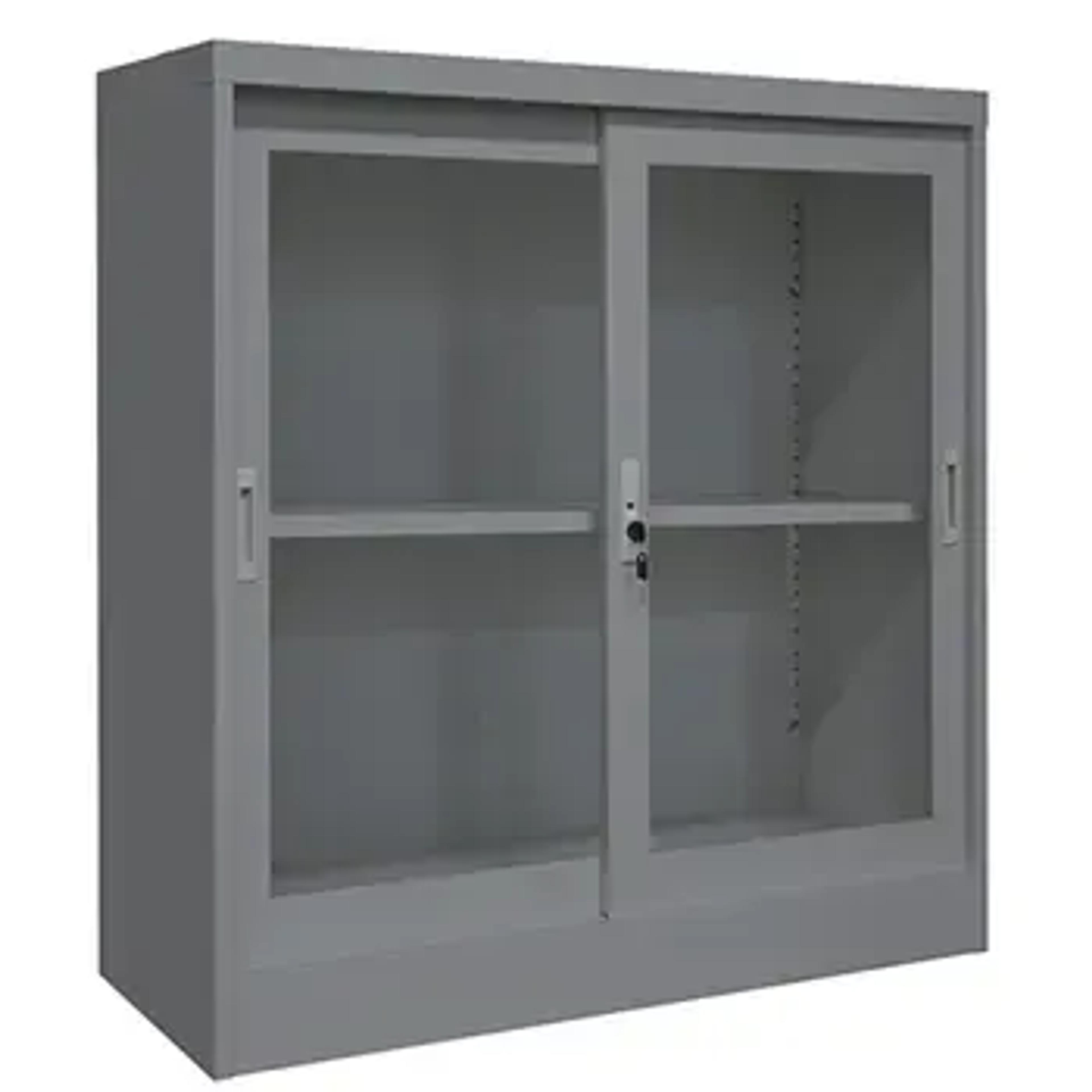 ตู้เหล็กเก็บเอกสารเลื่อนกระจก Thaiofficepro