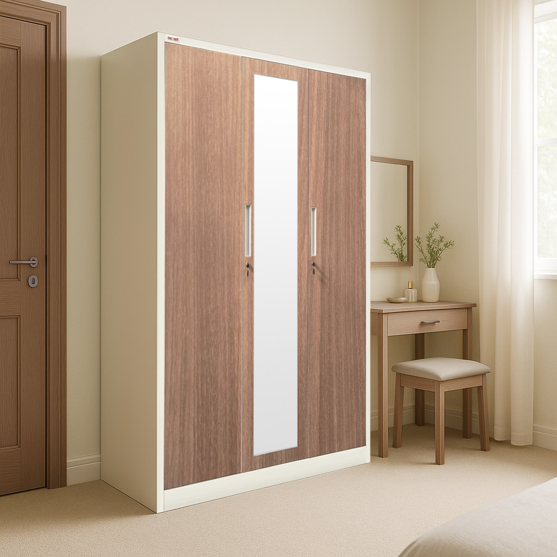 ตู้เสื้อผ้าบานเปิด 3 ประตู รุ่น วู้ดดี้