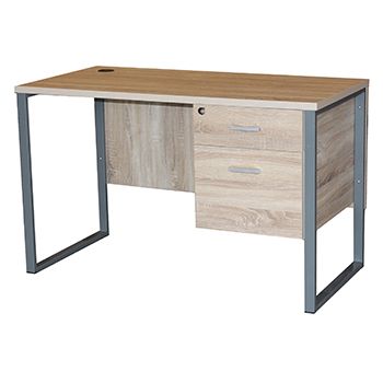 โต๊ะทำงานขาเหล็ก กุญแจล๊อกตลอด ขนาด 1.20 ม