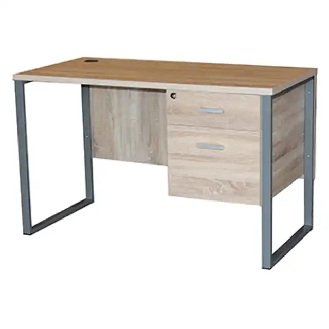 โต๊ะทำงานขาเหล็ก กุญแจล๊อกตลอด ขนาด 1.20 ม