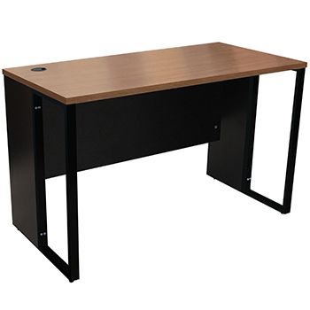 โต๊ะทำงานโล่งขาเหล็ก+ไม้