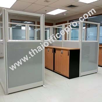 พาร์ทิชั่นกระจกใส แบบมีกรอบ เริ่มต้นที่