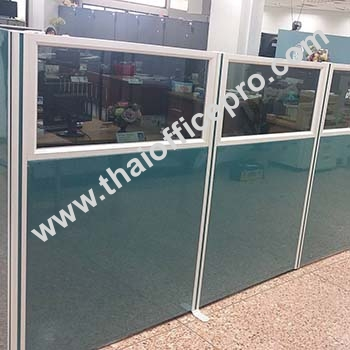  พาร์ทิชั่นกระจกสีชา แบบมีกรอบ