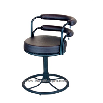 เก้าอี้บาร์กลม มีพนักพิง