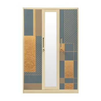 ตู้เสื้อผ้าเหล็ก 3 บานเปิด ลาย PATTERN