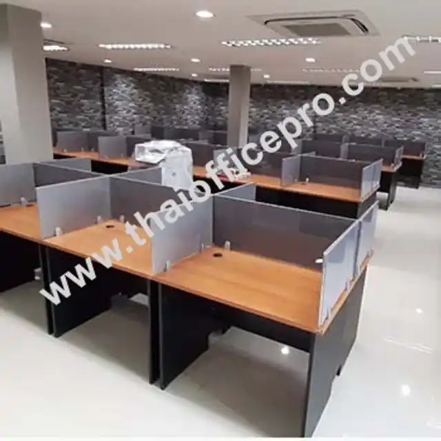 โต๊ะ Call Center มีฉากกั้น หันหน้าชนกัน