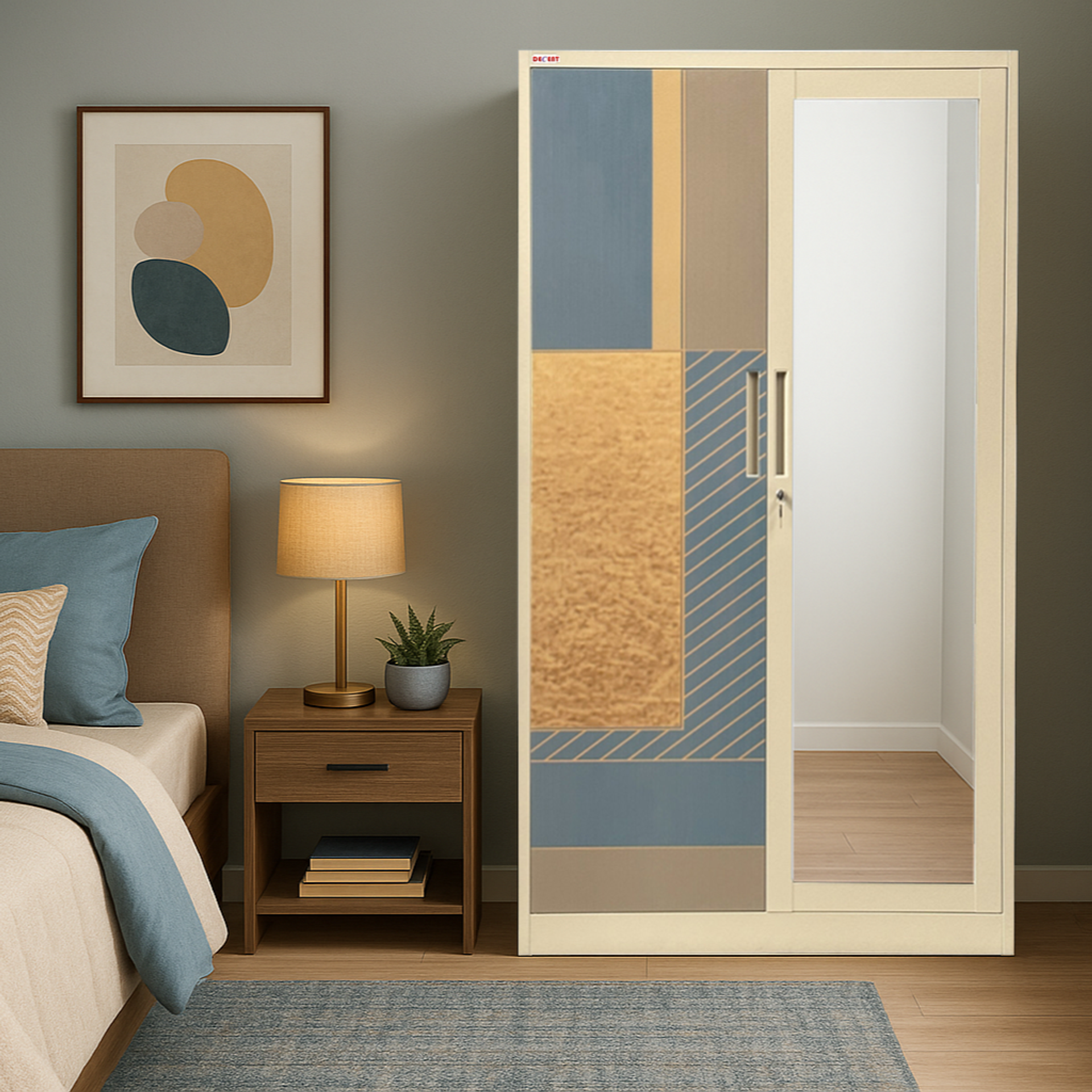 ตู้เสื้อผ้าบานเปิด 2 ประตู รุ่น แพทเทิร์น