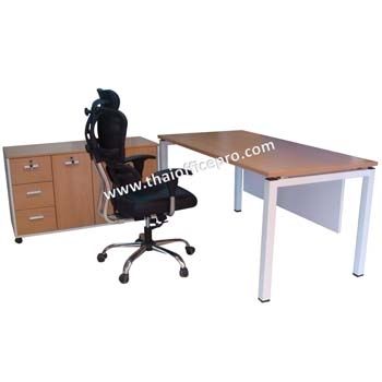 โต๊ะทำงานขาเหล็ก รุ่นเพิรล์ 02