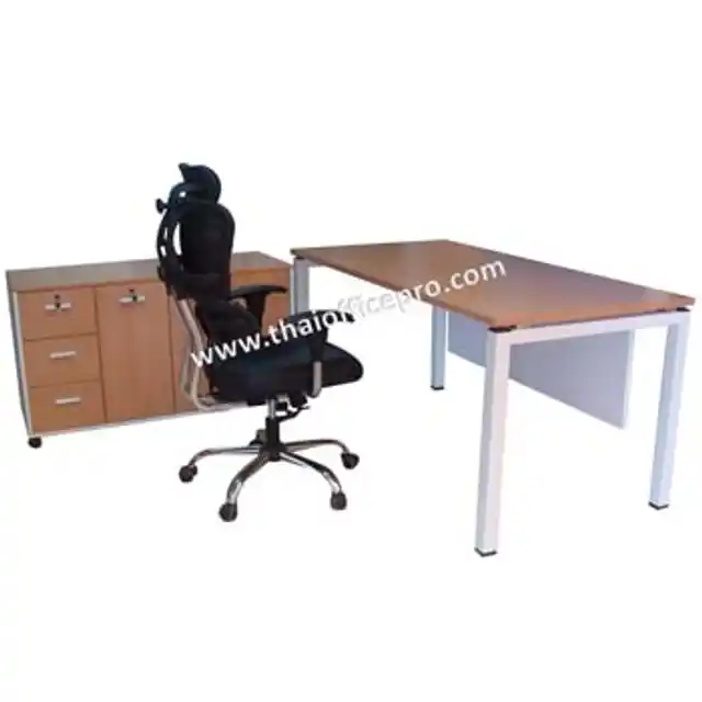 โต๊ะทำงานขาเหล็ก รุ่นเพิรล์ 02