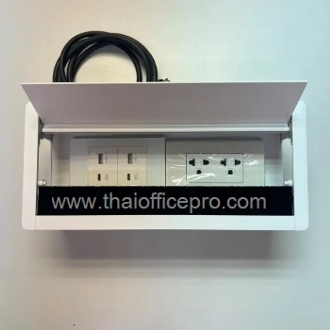 กล่องปลั๊กไฟหน้าโต๊ะ Cable box 30 ซม