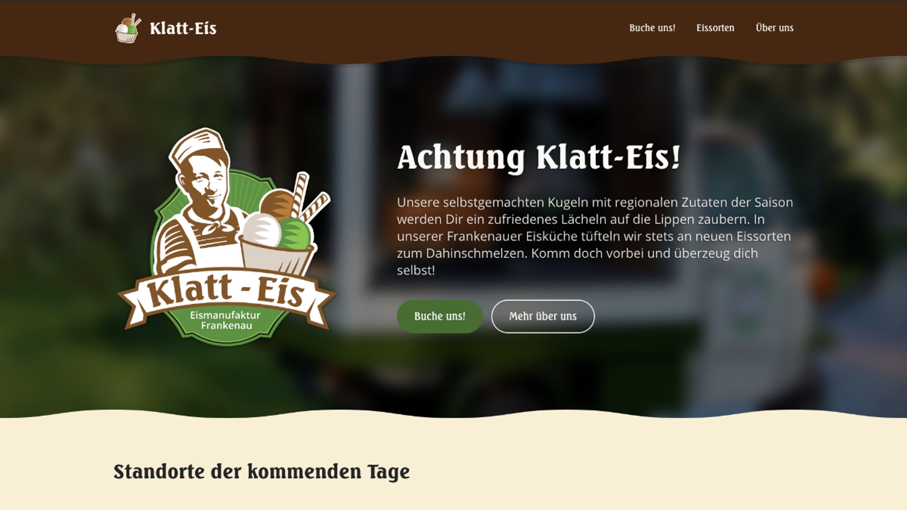 Screenshot of the website klatteis.de