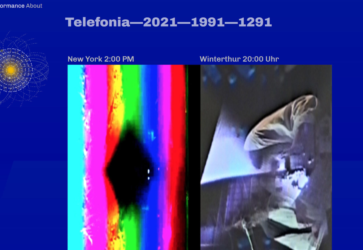 TELEFONIA-Archivansicht mit Übertragungen aus New York und Winterthur