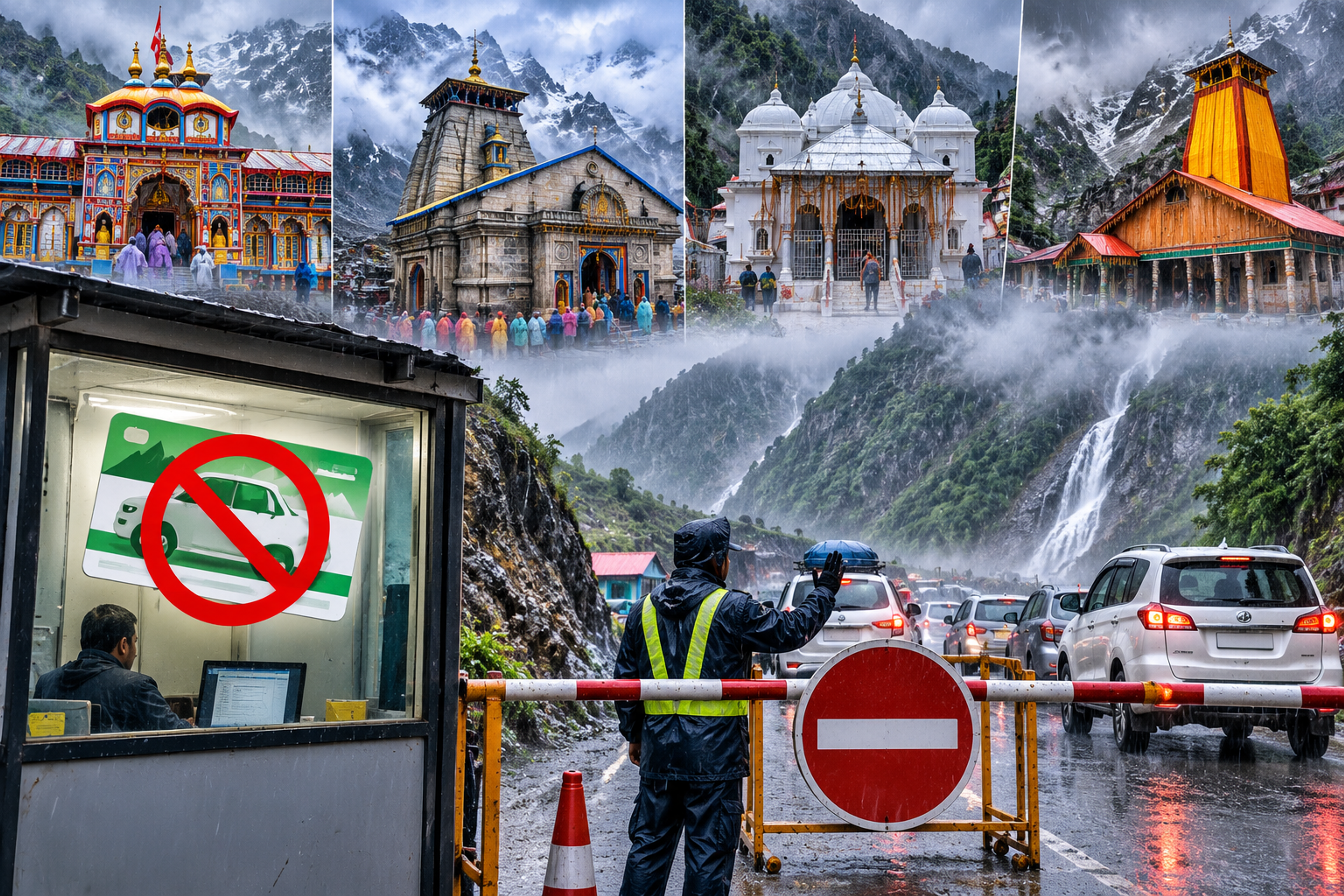 उत्तराखंड में भारी बारिश का कहर: रविवार तक चारधाम यात्रा स्थगित, ऋषिकेश में रोके गए श्रद्धालु