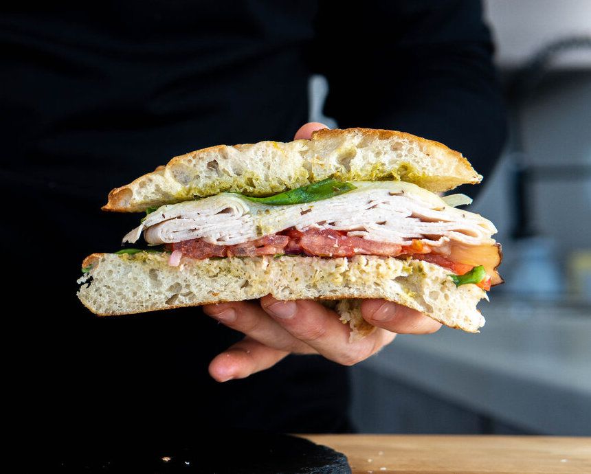 Leftover Focaccia Turkey Pesto Sandwich | CookWell