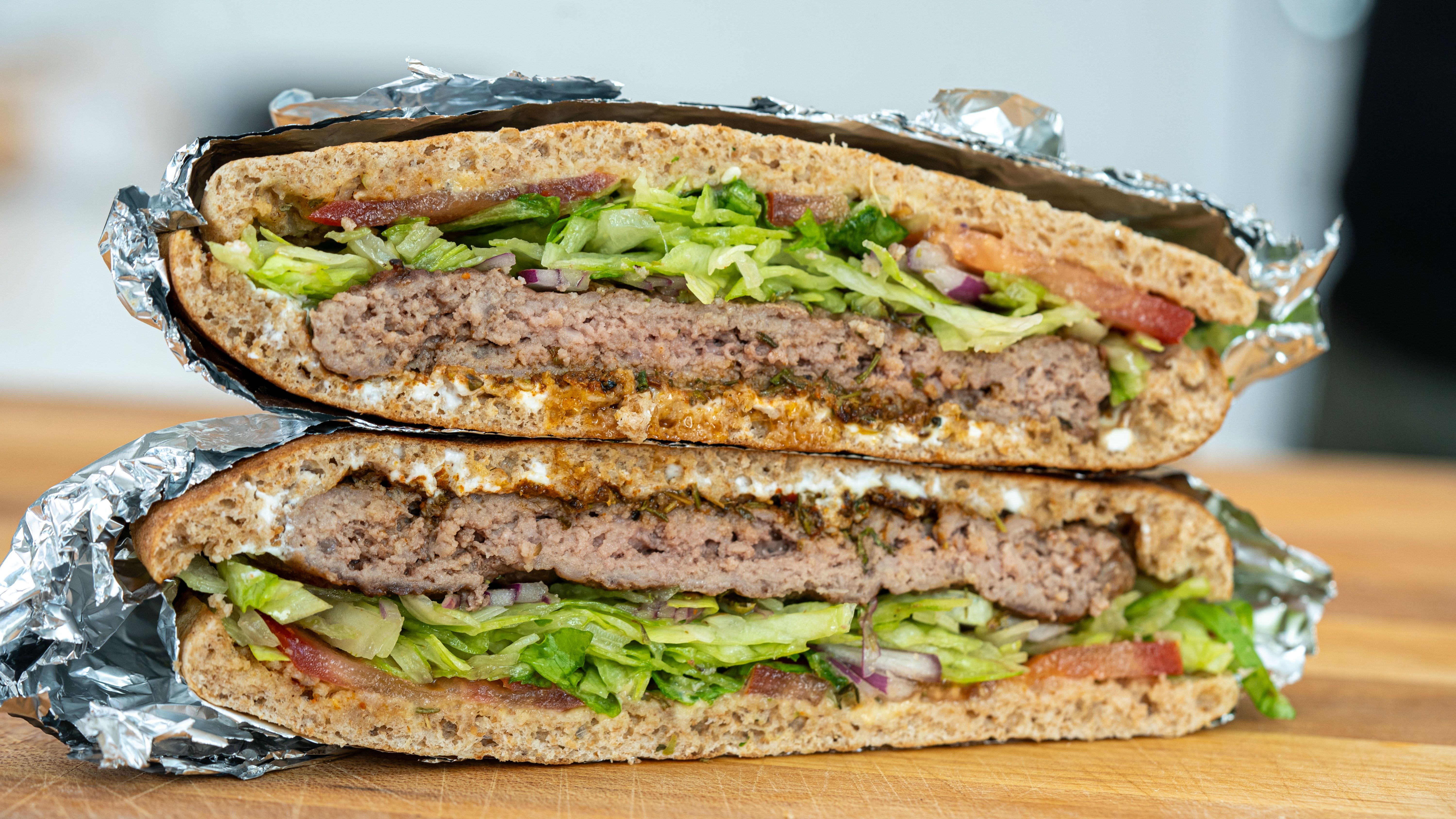 Lamb Pita "Smash Burger"-image