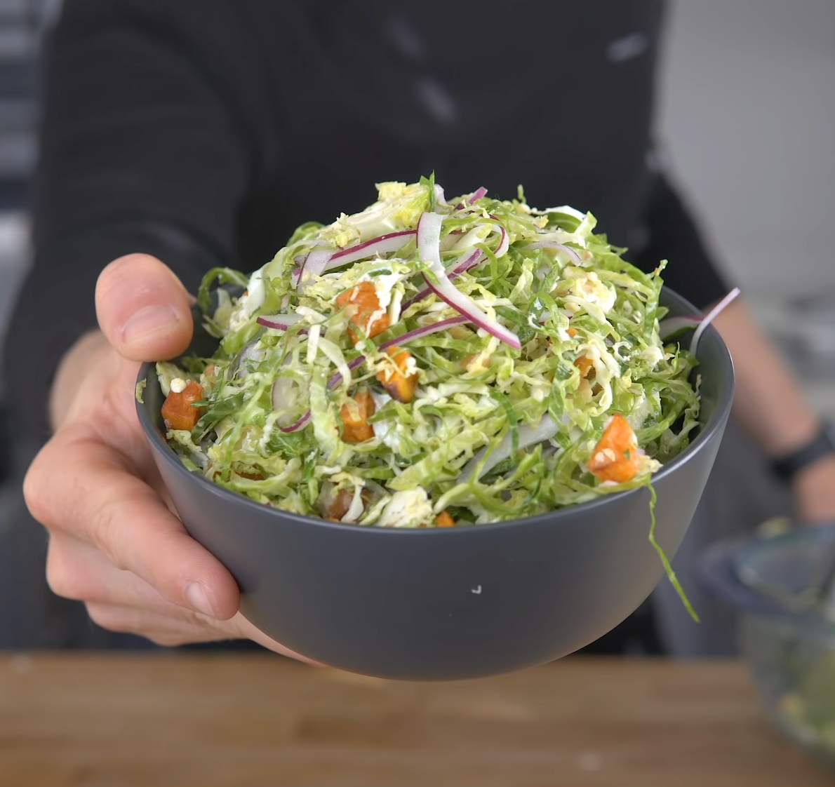 Honey Lemon Goat Cheese Brussel Sprout Salad | Emulsify the dressing | CookWell