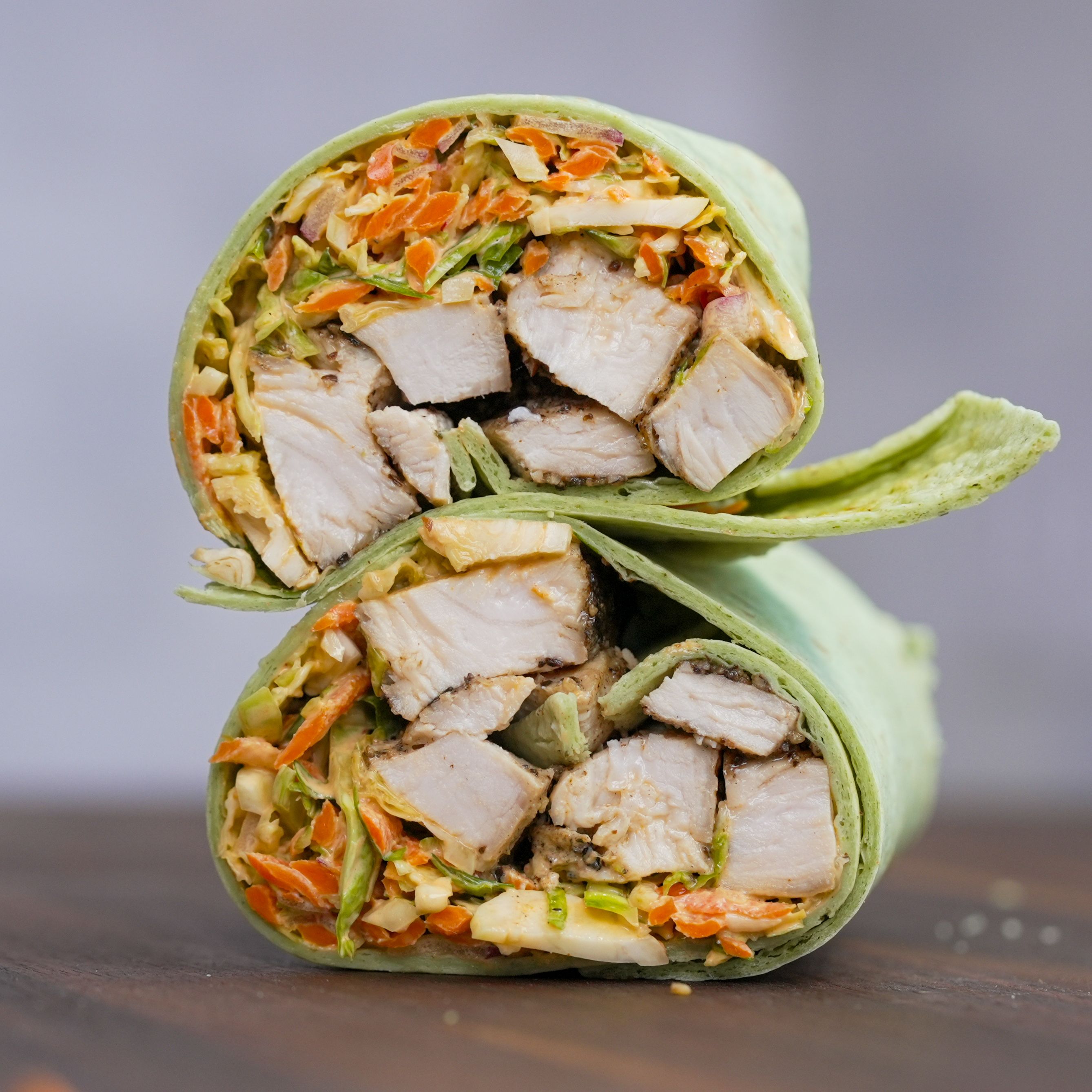 Spicy Caesar Salad Chicken Wrap-image