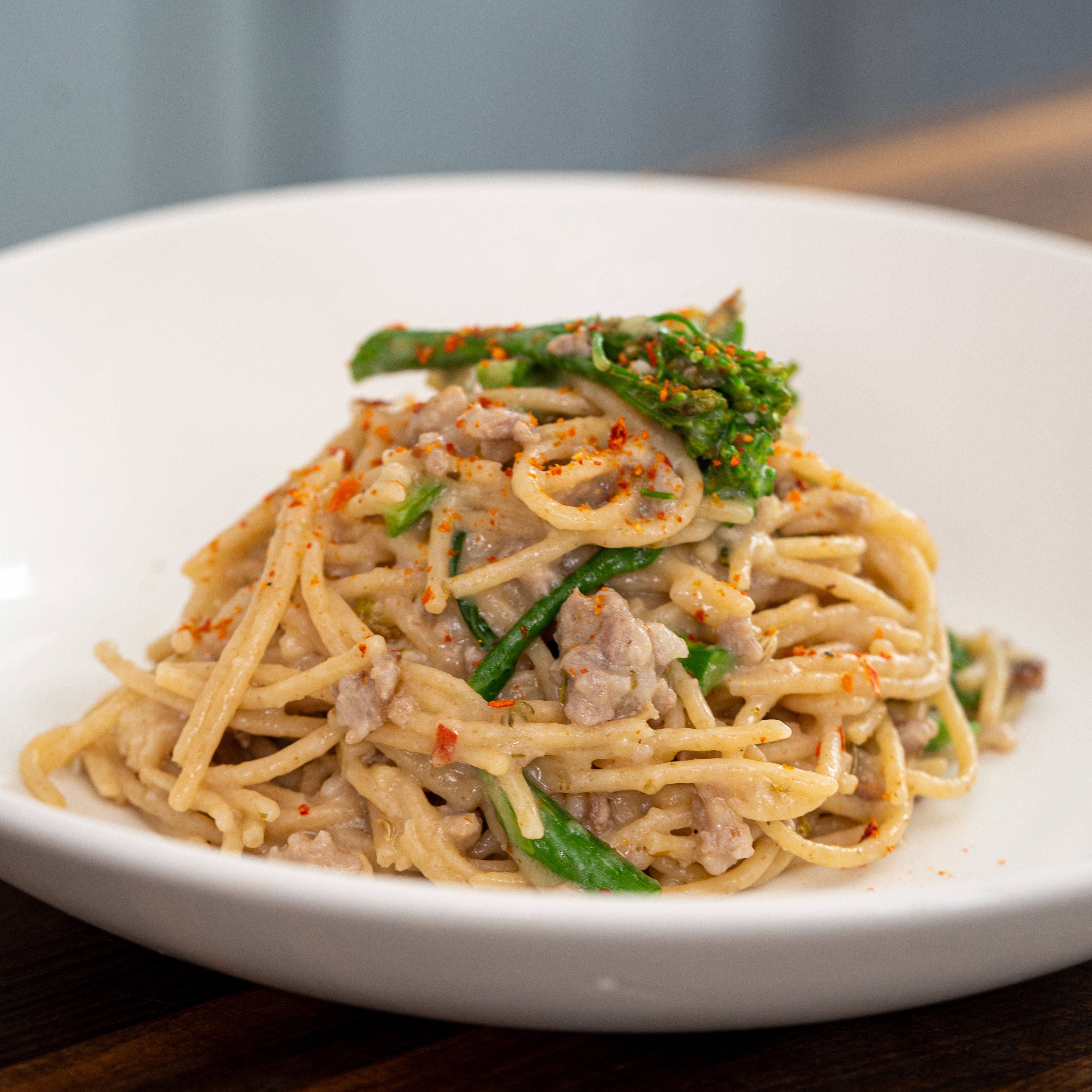 Whole Wheat Pasta with Italian Sausage & Broccolini-image