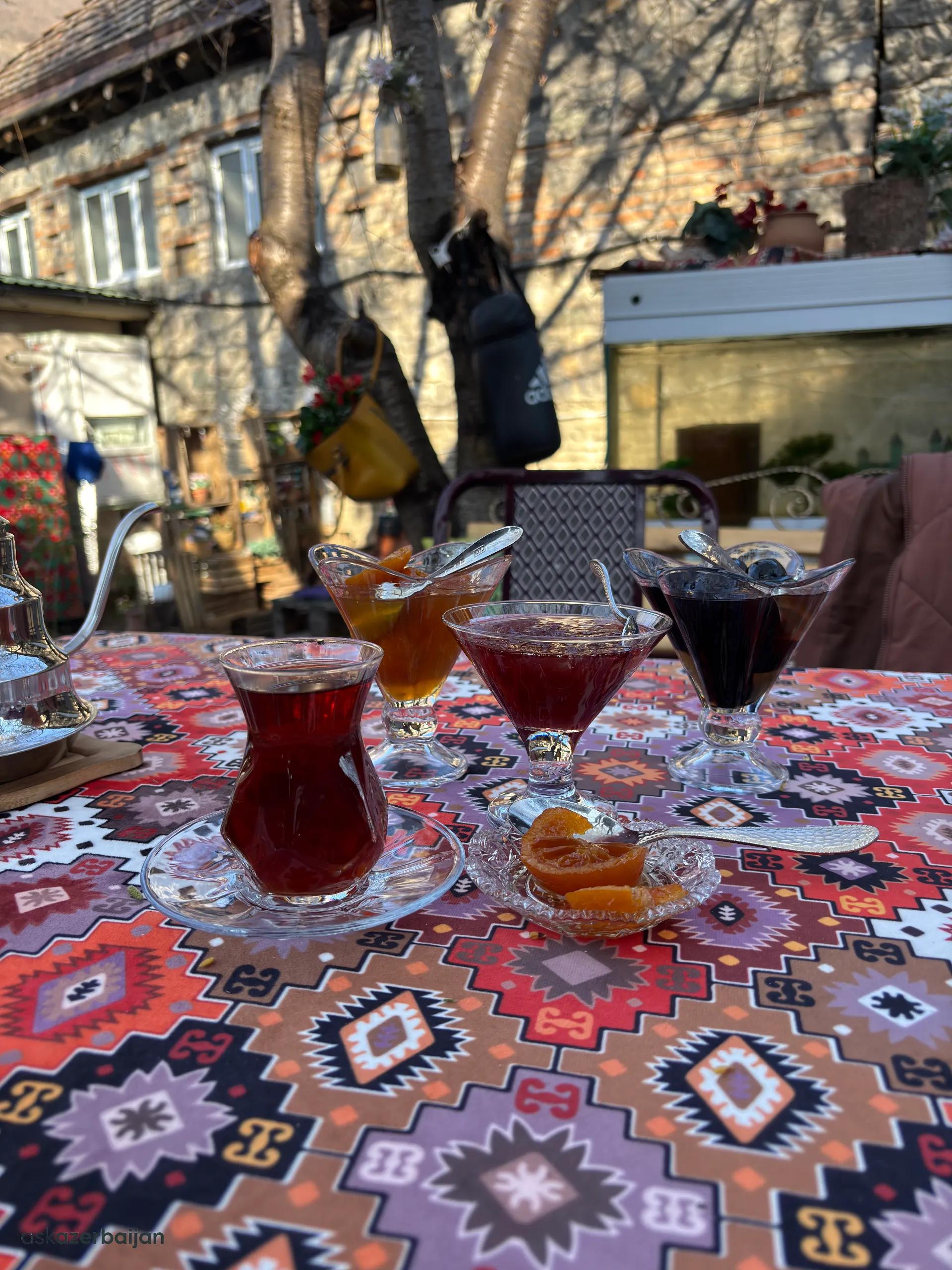 Sharing Tea with Locals in Shaki