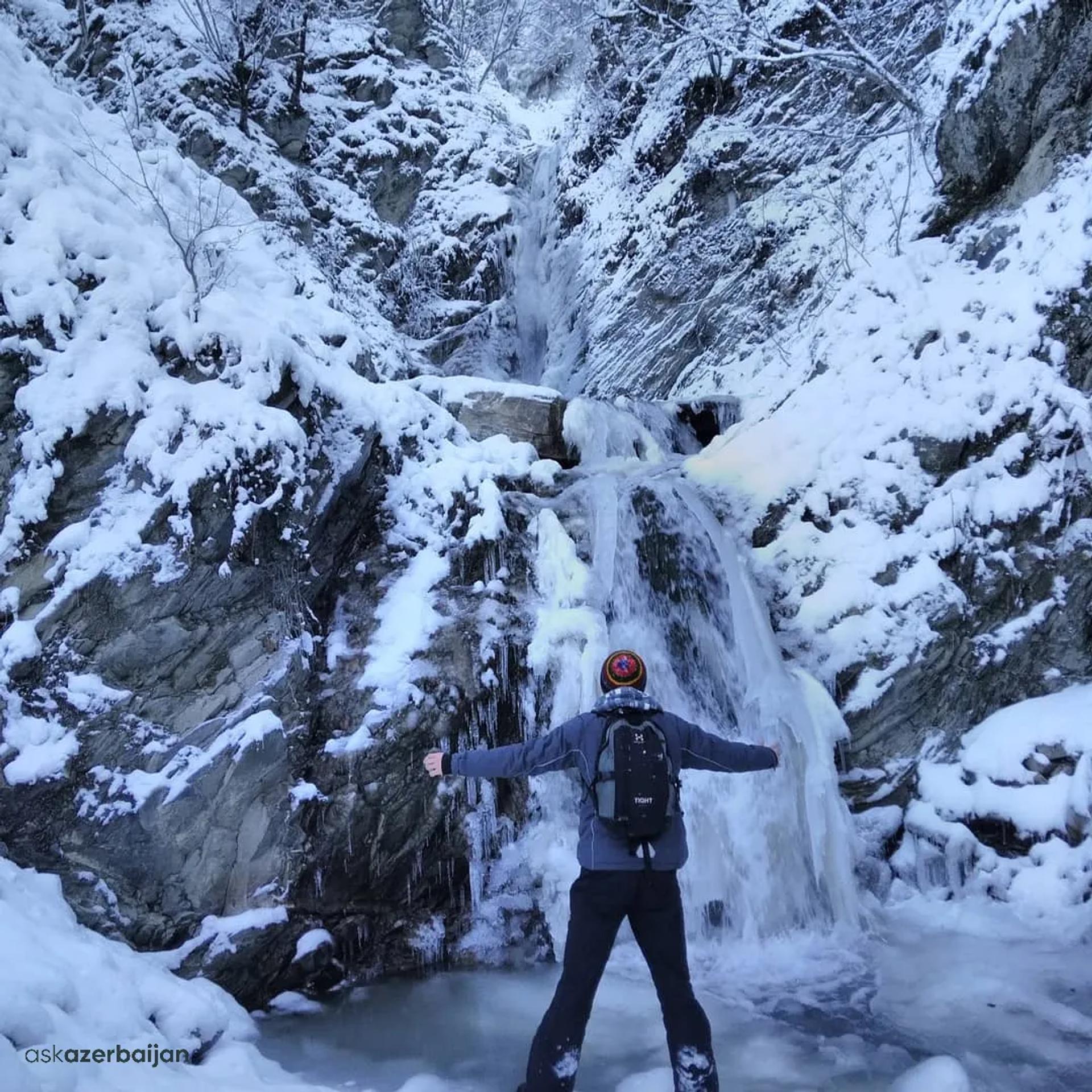 Frozen Winter Waterfall