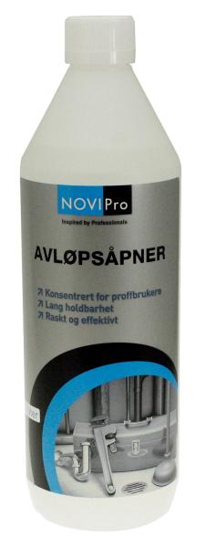 Bildet viser en avløpsåpner flaske