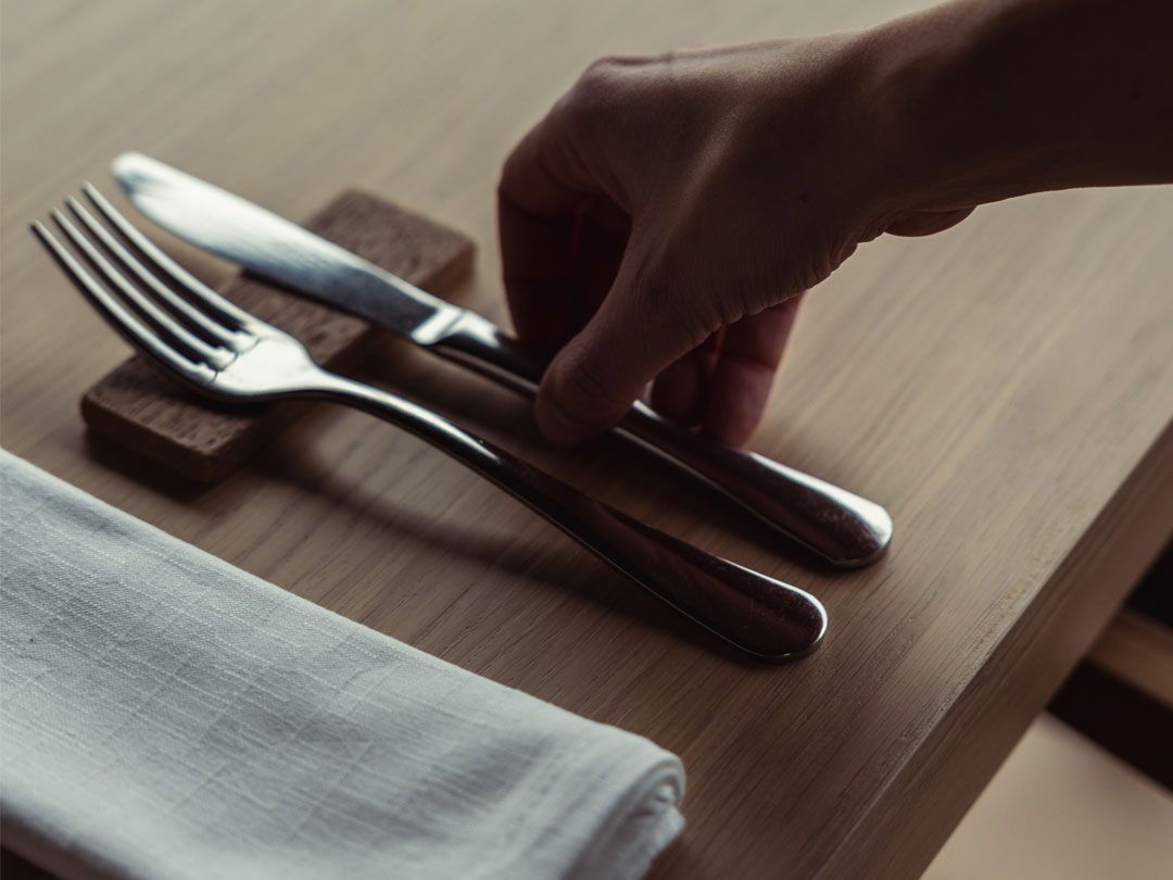 Detalle de la cubertería